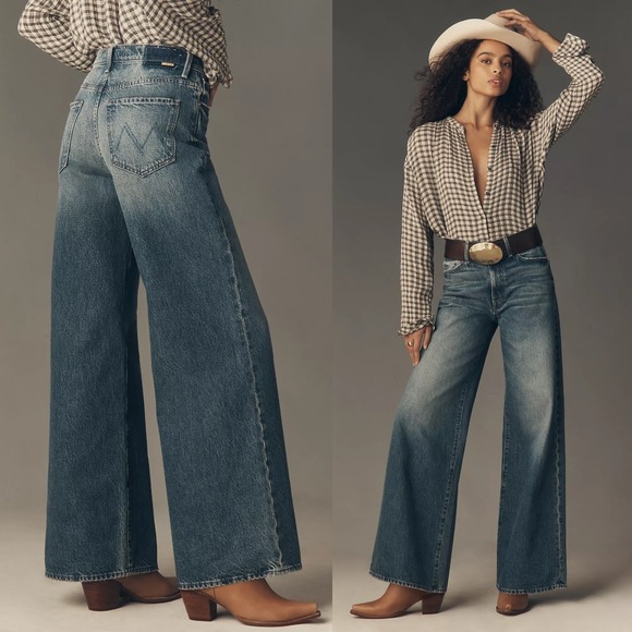 MOTHER Denim - NWT MOTHER The Ditcher Roller High-Rise Wide-Leg Jeans $288 - Size 27